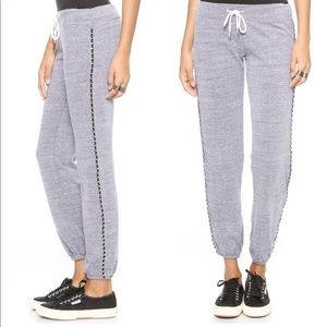 Monrow Gray Chain-trimmed Sweatpants
